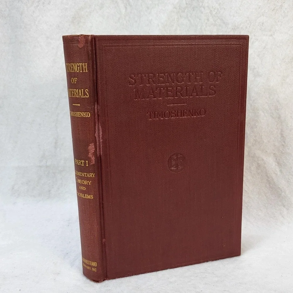 1938 Strength of Materials Part I Elementary Theory Problems Timoshenko HC‎